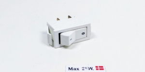 Vippe afbryder. Ubrugt. DOT T85- 82/830. 10A 250V. Reservedel
