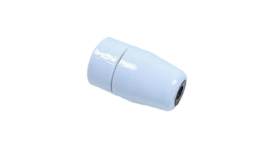 Porcelæn fatning E14. 32 mmØ. 55 mm lang. Antik.