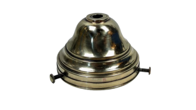 Antik messing glasholder til lampeglas med gribekant mellem 71 mm og 81mm.