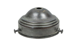 Antik messing glasholder til lampeglas med gribekant mellem 73 mm og 83mm.