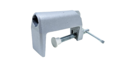 Original bordholder arkitekt lampe. Grå aluminium. 14 mm konisk hul