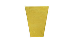 Lampeglas lanterne lysthus lampe. Gult fra 1968. Reservedels glas. 3,5×8,4×8,4×6,5