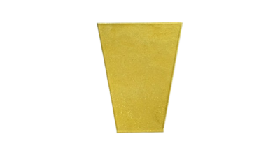 Lampeglas lanterne lysthus lampe. Gult fra 1968. Reservedels glas. 3,5x8,4x8,4x6,5