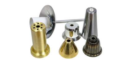 Messing ældre lampetoppe m.m