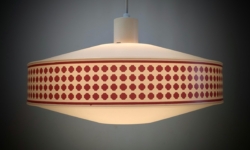 Skøn akryl plast lampe fra 1960. Nyt el. Flot stand. Ø36.