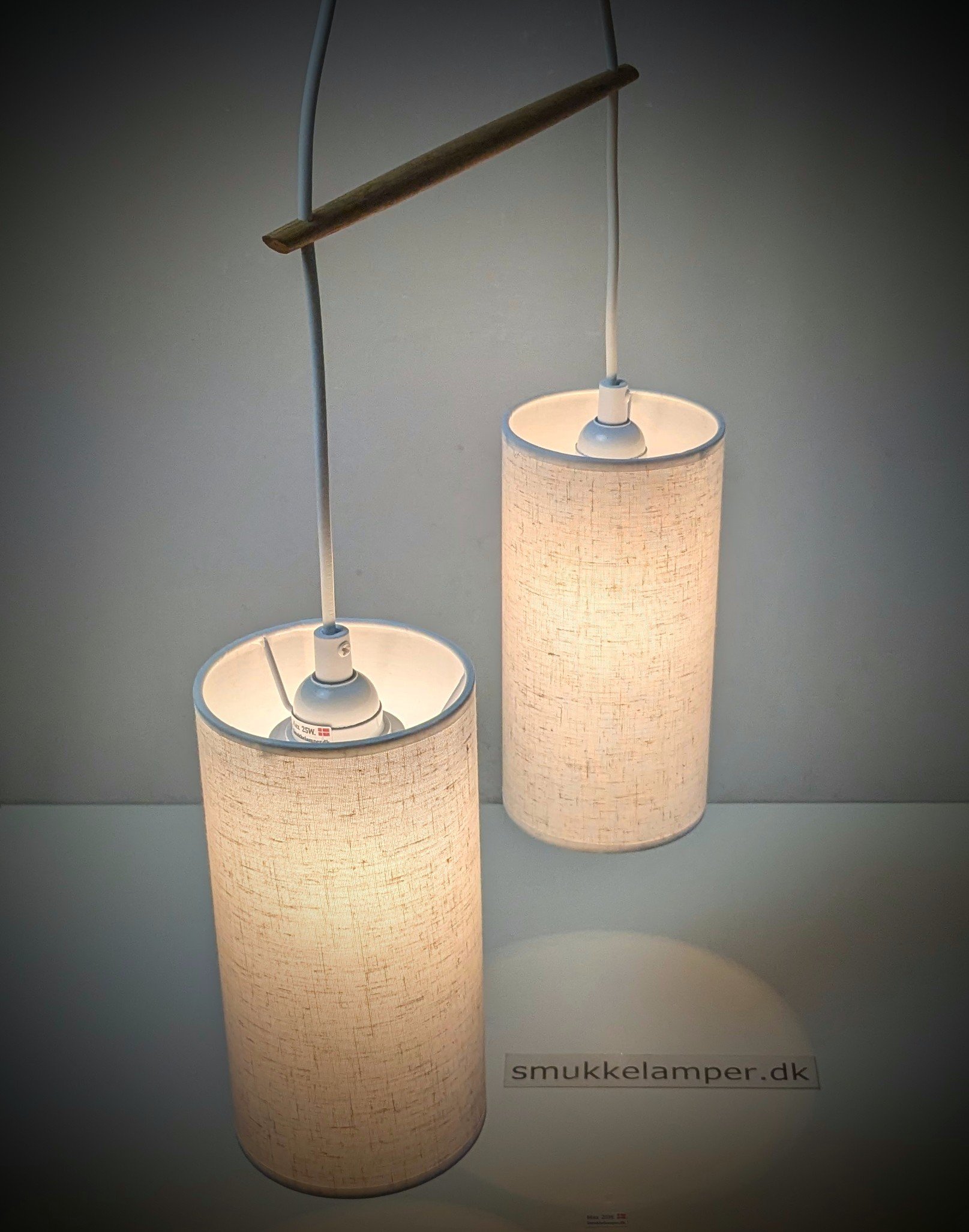 Vintage 1960 recraft lampe opsætning. Alt udover træ er nyt.