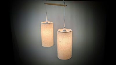 Vintage 1960 recraft lampe opsætning. Alt udover træ er nyt.