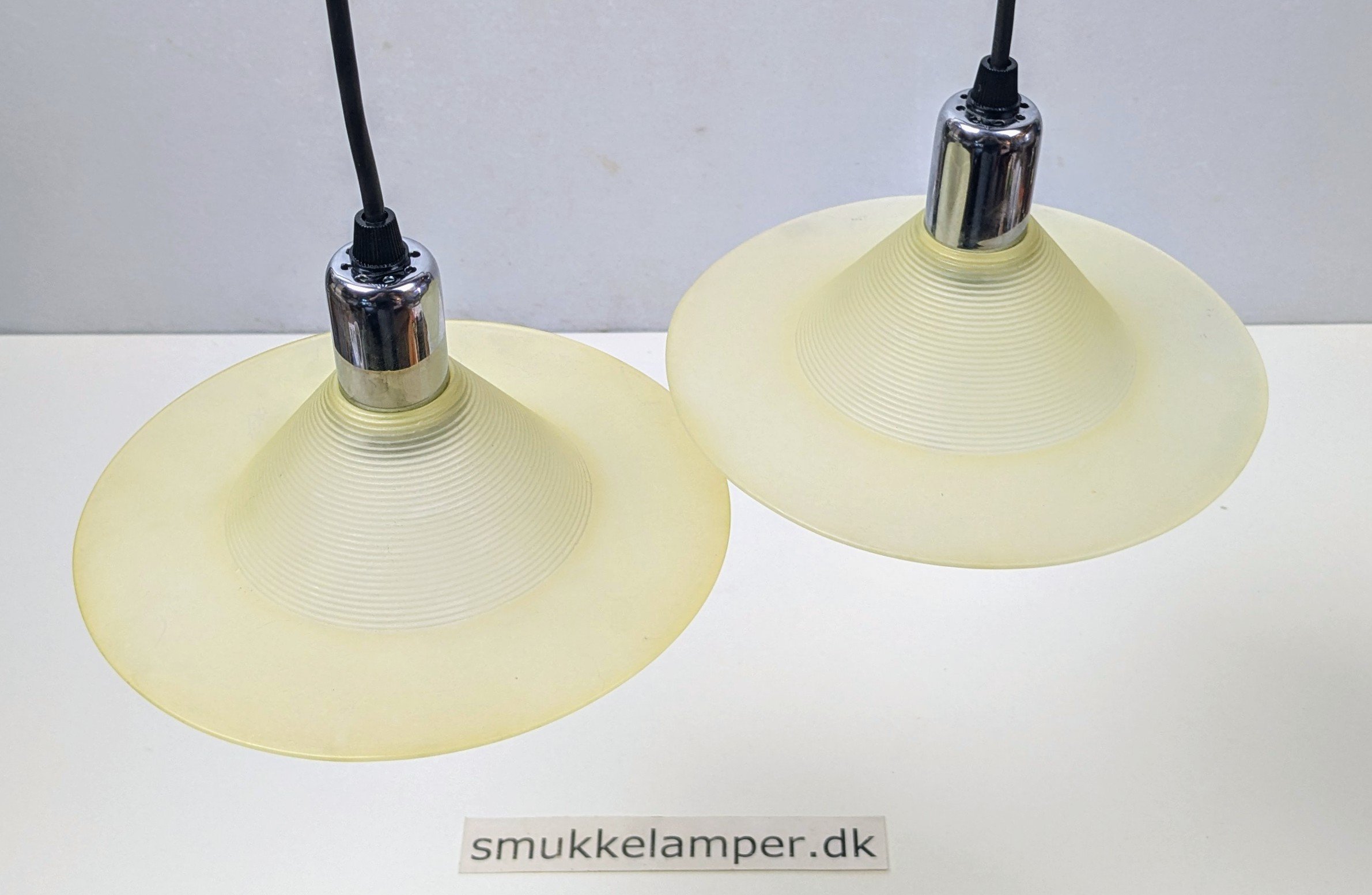 Sæt Danish design 1990. Odreco. Gul glas. Ø19,5. Type 481. Nyt el.
