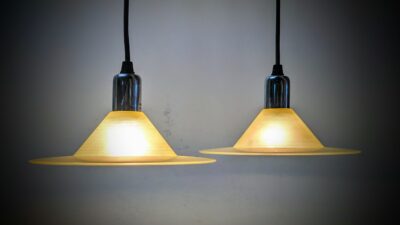 Sæt Danish design 1990. Odreco. Gul glas. Ø19,5. Type 481. Nyt el.