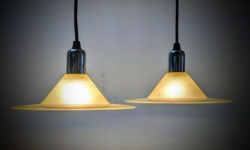 Sæt Danish design 1990. Odreco. Gul glas. Ø19,5. Type 481. Nyt el.