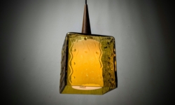 Skøn Carl Fagerlund glas lampe 1970. Fuld restaureret. Ø21. Dobbelt glas. Teak