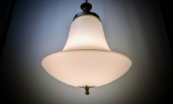 Skøn stor eksklusiv Dahlbergspendel. Ø34. Delvist nyt el. 70 cm fast nedhæng. Pickup only.