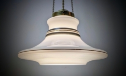 Vintage Opalglas Pendellampe 1960 – Elegant Design. Ø35. Nyt el. Pickup only