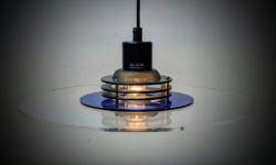 Danish design 1980. Design light model Astra. Ø40. Nyt el. Space design.