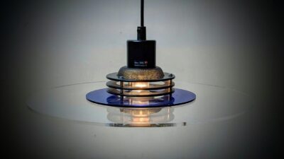 Danish design 1980. Design light model Astra. Ø40. Nyt el. Space design.