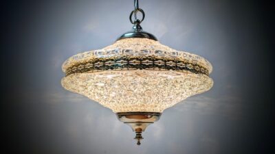 Luksuriøs interiør belysning.  Dansk krystal 1960. 33 cm i diameter. Nyt el. Pickup only