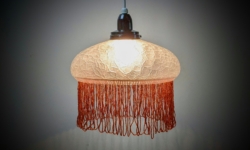 Skøn Antik pariser lampe med bakelit 1940. Ø26. Delvist nyt el.