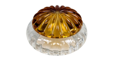 Antik plafond lampeglas. Italiensk. 2,4 kilo. Reservedel. Ø23 cm. Gribekant 170 mm. 6 mm fra bære skrue