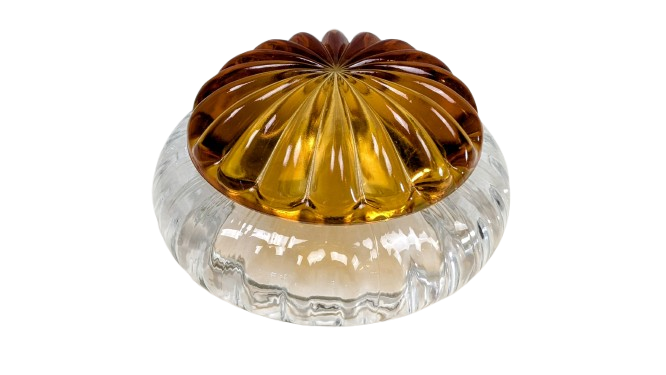 Antik plafond lampeglas. Italiensk. 2,4 kilo. Reservedel. Ø23 cm. Gribekant 170 mm. 6 mm fra bære skrue