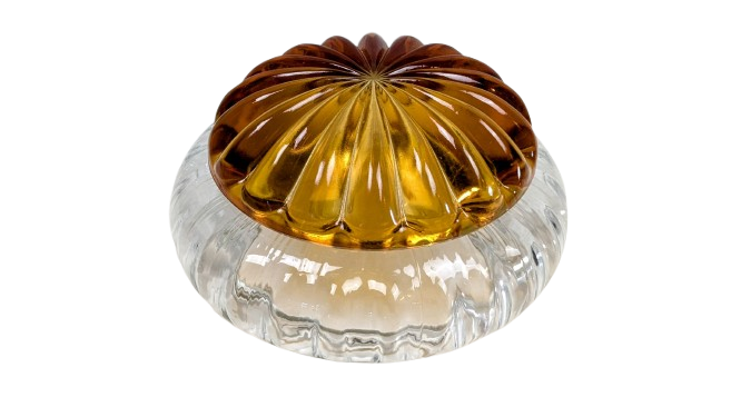Antik plafond lampeglas. Italiensk. 2,4 kilo. Reservedel. Ø23 cm. Gribekant 170 mm. 6 mm fra bære skrue