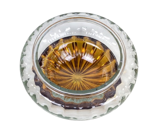 Antik plafond lampeglas. Italiensk. 2,4 kilo. Reservedel. Ø23 cm. Gribekant 170 mm. 6 mm fra bære skrue