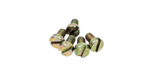 Elforzinket bolt 3,5mm. M3,5×6 mm. Pan head. Til antikke messing fatninger m.m. 5 stk pakning