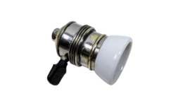 Antik  fatning med 360 graders dreje afbryder  E27. 72 mm lang.
