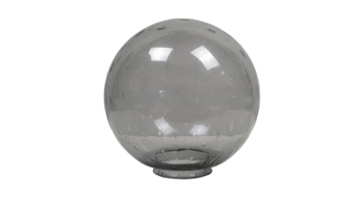 Vintage kugleglas 1970. E.S.Horn. Sort tonet med bobler Ø20. Gribekant 80 mm