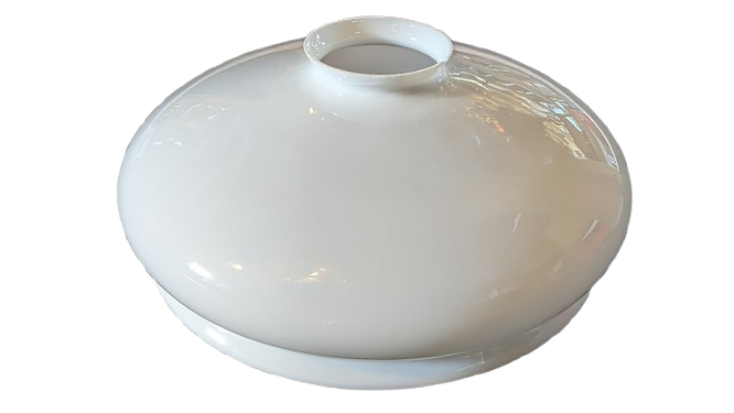 Antik opalglas lampeglas til perlefryns. Ø27,5. Til lampe projekt. Reservedel glas.