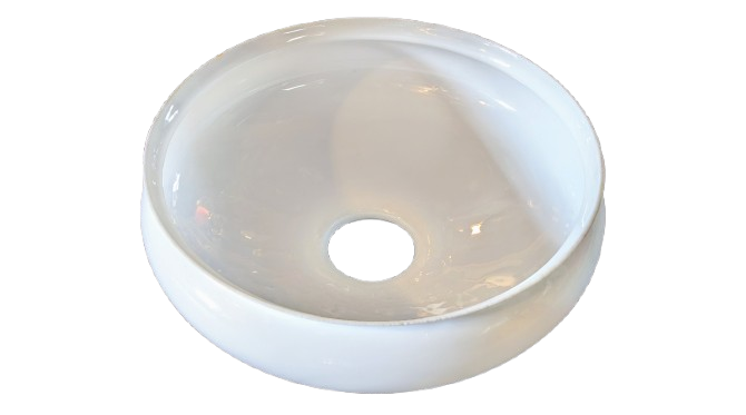 Antik opalglas lampeglas til perlefryns. Ø27,5. Til lampe projekt. Reservedel glas.