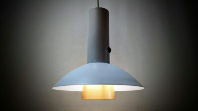 Sjælden dansk design lampe 1970. Louis Poulsen "Louise". Restored. Ø23.