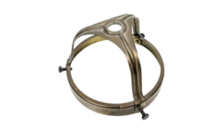 Original antik glasholder i messing. Gribekant mellem 75 mm og 82 mm. 1930.