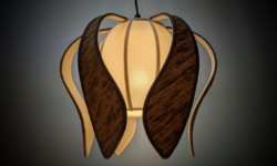 Sjælden art deco loftlampe fra 1950. Perfekt stand. Stof. Nyt el. Ø36 tulip.