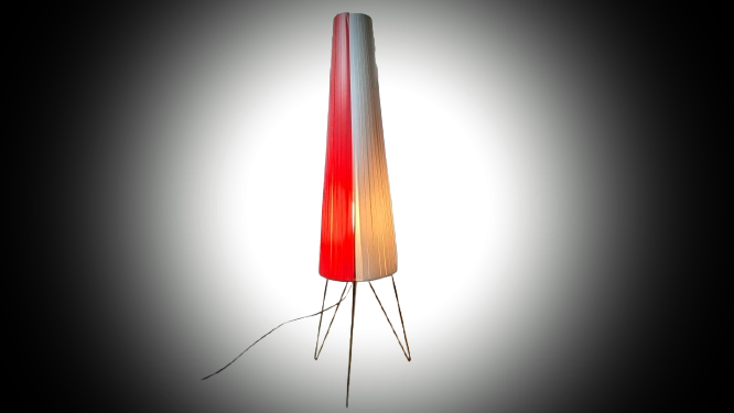 Skøn kegle gulvlampe fra 1950. 105 cmH. Nyt el. I smuk stand. Pickup only.