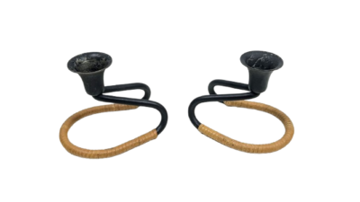 Sæt med 2 små Laurids Lønborg lysestager fra 1950. Til mini kerte stearinlys.