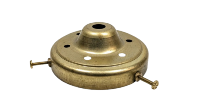 Original antik glasholder i messing. Gribekant mellem 67 mm og 77 mm. 1950.