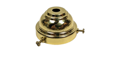 Glasholder i blank messing. Gribekant mellem 47- 55 mm. 1960.