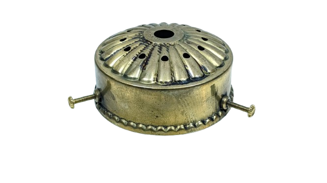 Glasholder i mat messing. Gribekant mellem 61 – 71 mm. 1960.