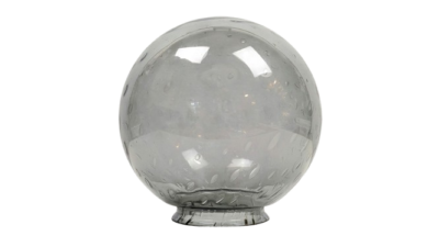 Vintage kugleglas 1970. E.S.Horn. Sort tonet med bobler Ø18. Gribekant 97 mm