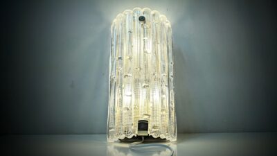 Sjælden - Stor LYFA/ Orrefors væglampe 1960. Fuld restaureret. 5 kilo glas. 40cmH. Pickup only. 15 på lager.
