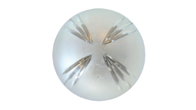 Antik facet slebet kugleglas- med skruegevind til badeværelse. Ø16,5 Standard 84 mm gevind