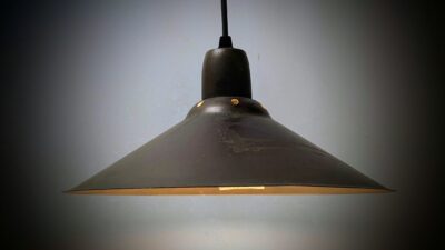 Dansk design køkken lampe 1980. Patineret Kobber. Ø31. Nyt el.