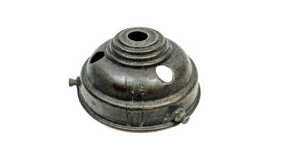 Original antik glasholder i messing Passer til lampeglas med gribekant mellem 53- 63 mm.