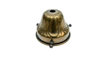 Original antik glasholder i messing Passer til lampeglas med gribekant mellem 53- 61 mm.