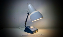 Special lavet skrivebordslampe fra 1960. Custom unika. Phillips. Nyt el.