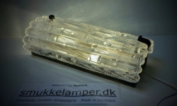 Sjælden – Stor LYFA/ Orrefors væglampe 1960. Fuld restaureret. 5 kilo glas. 40cmH.