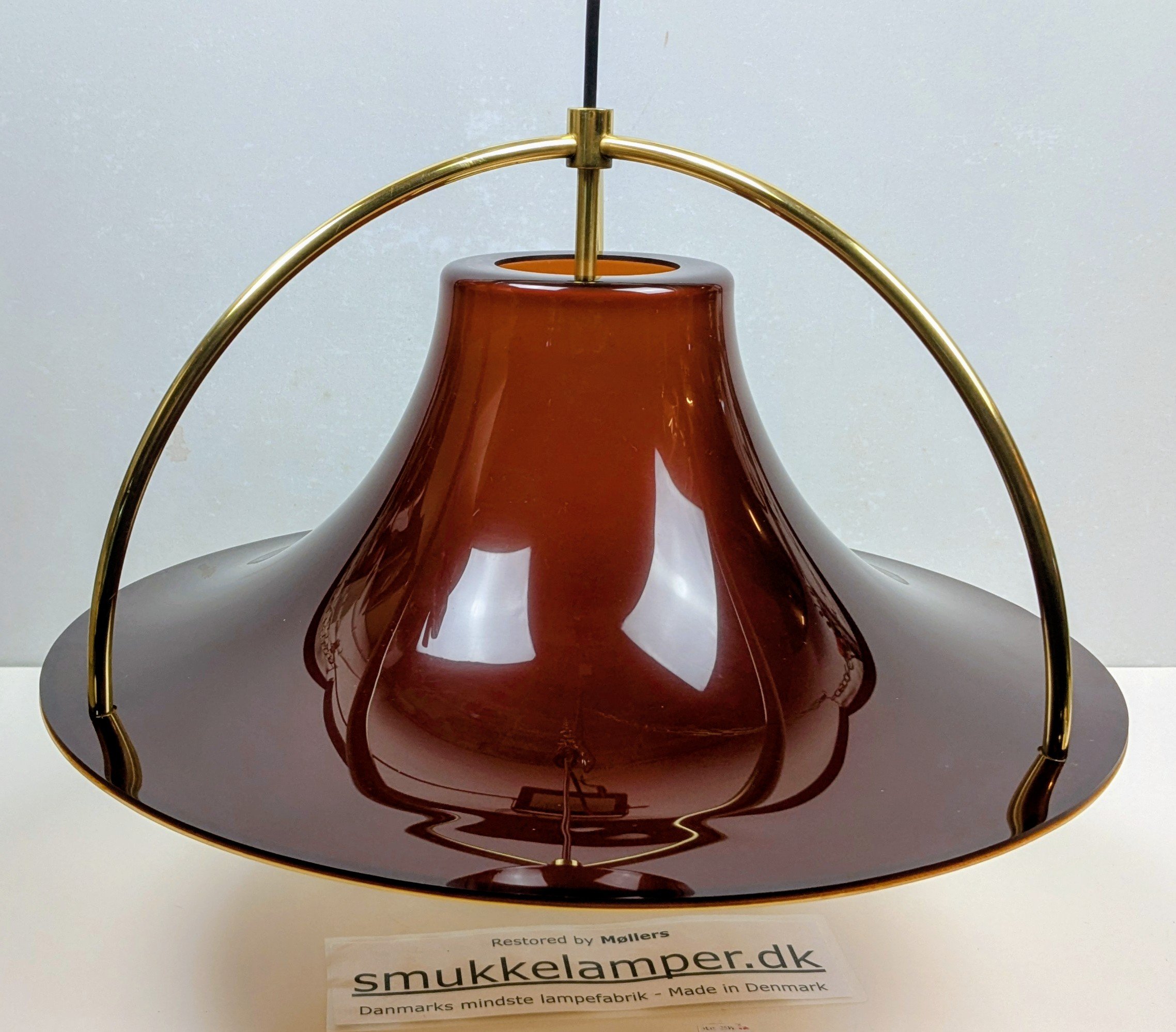 Fog og Mørup spisebordslampe. Danish Design Jo Hammerborg 1977. Nyt el. Ø48. - Billede 4