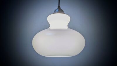 Old style opalglas lampe. Møller redesign. Ø23. Nyt el m.m. Unika pendel