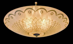 Storslået Orrefors Carl Fagerlund loftplafond 1950. Ø67. 10 kilo glas. Palæ plafond. Pickup only