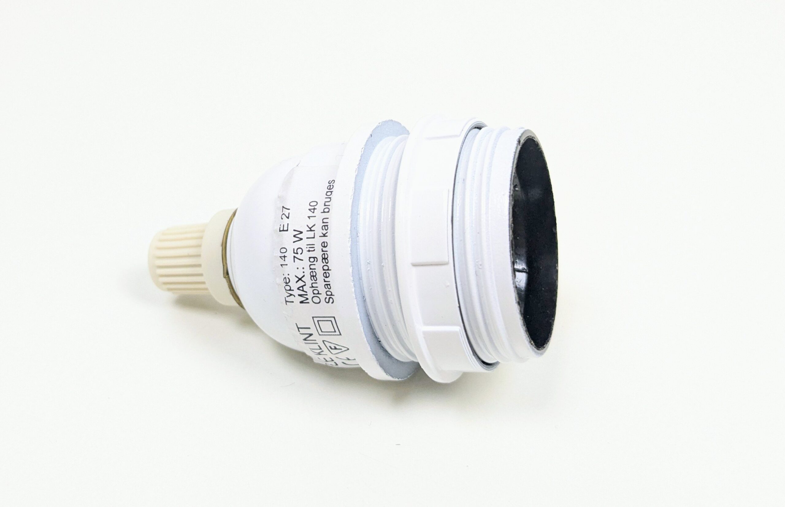 Original LE KLINT Fatning 140, E27 uden afbryder hvid – Second hand